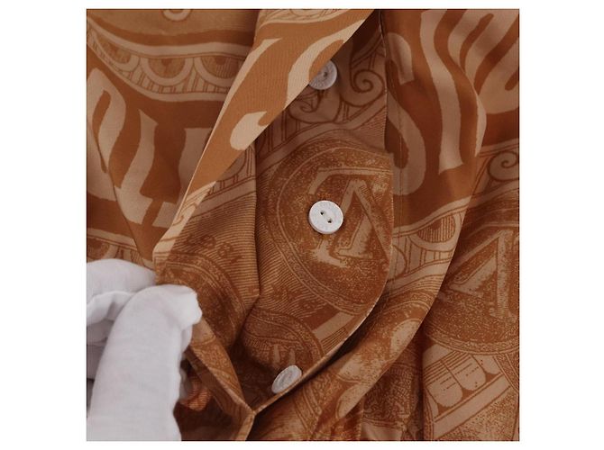 LOUIS VUITTON Shorts Hose Seide 34 Brown LV Auth 204958M Braun - Ansicht 9