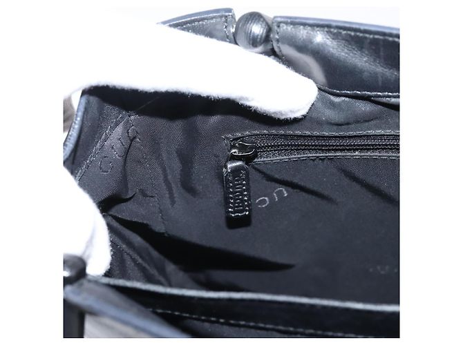 GUCCI Bamboo Handtasche Leder Schwarz Silber 002 1061 Auth ka6458 - Ansicht 20