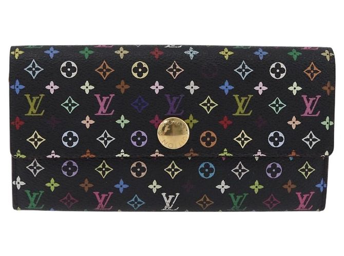 LOUIS VUITTON Portafoglio Sarah Multicolor M60668 LV Auth 205408A Nero - vista 13