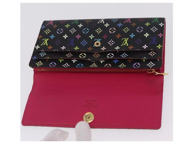 LOUIS VUITTON Portafoglio Sarah Multicolor M60668 LV Auth 205408A Nero - vista 18