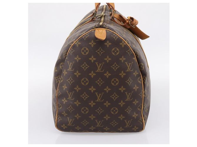 LOUIS VUITTON Monogram Keepall 55 Boston Bag M41424 LV Auth 204725A Monogramme - vue 3