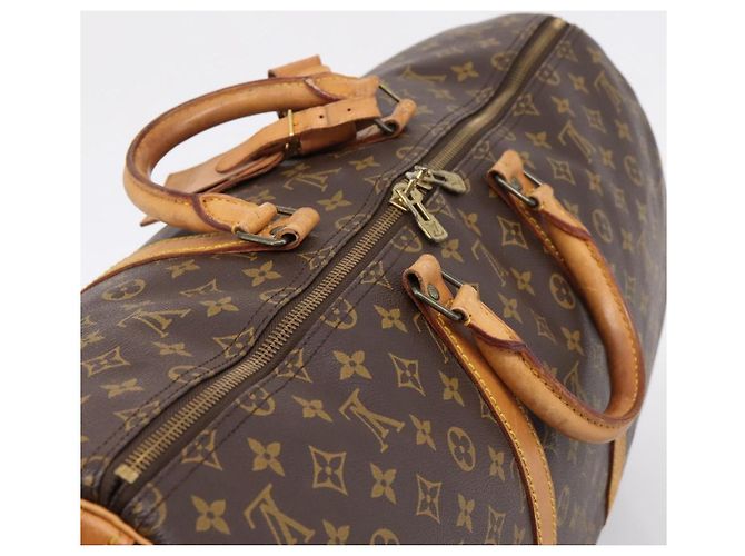 LOUIS VUITTON Monogram Keepall 55 Boston Bag M41424 LV Auth 204725A Monogramme - vue 6