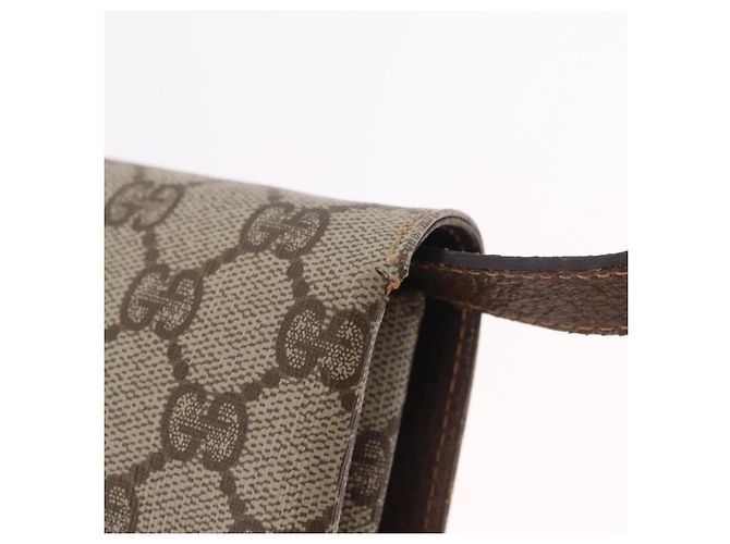 Borsa a tracolla GUCCI GG Supreme PVC Beige Oro 56 02 504 Auth 205220 D'oro - vista 14