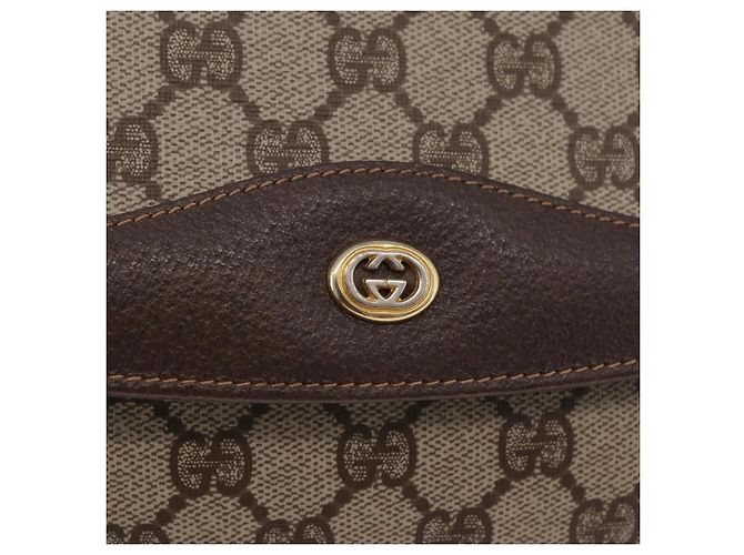 Borsa a tracolla GUCCI GG Supreme PVC Beige Oro 56 02 504 Auth 205220 D'oro - vista 20