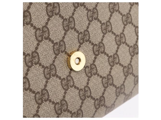 Borsa a tracolla GUCCI GG Supreme PVC Beige Oro 56 02 504 Auth 205220 D'oro - vista 25