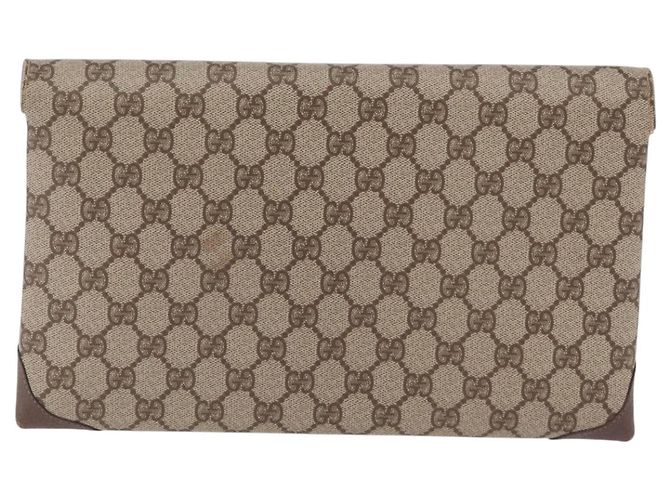 Borsa a tracolla GUCCI GG Supreme PVC Beige Oro 56 02 504 Auth 205220 D'oro - vista 3