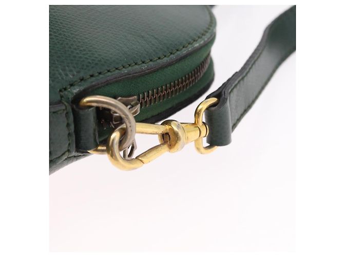 Céline Bolsa de mão CELINE em couro 2way Verde Ouro Auth 206449A Dourado - vista 11
