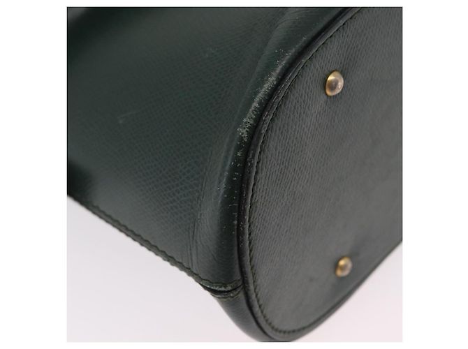 Céline Bolsa de mão CELINE em couro 2way Verde Ouro Auth 206449A Dourado - vista 15