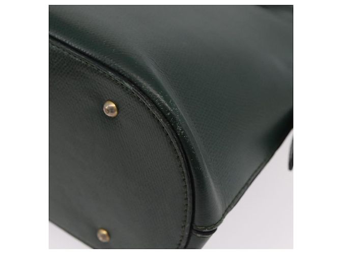 Céline Bolsa de mão CELINE em couro 2way Verde Ouro Auth 206449A Dourado - vista 16