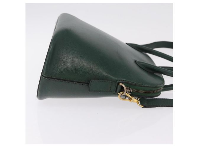 Céline Bolsa de mão CELINE em couro 2way Verde Ouro Auth 206449A Dourado - vista 4