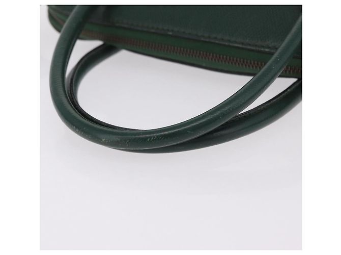 Céline Bolsa de mão CELINE em couro 2way Verde Ouro Auth 206449A Dourado - vista 7