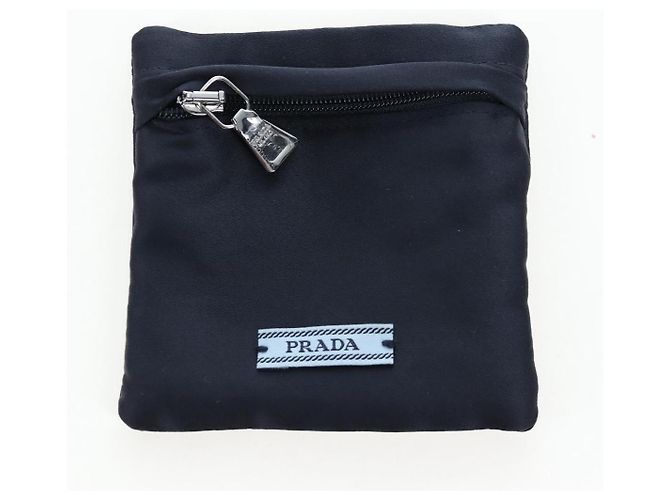 PRADA Haarklammern 2er Set Haarspangen Metall Silber Blau Auth 206677M - Ansicht 12