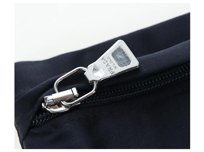 PRADA Haarklammern 2er Set Haarspangen Metall Silber Blau Auth 206677M - Ansicht 14