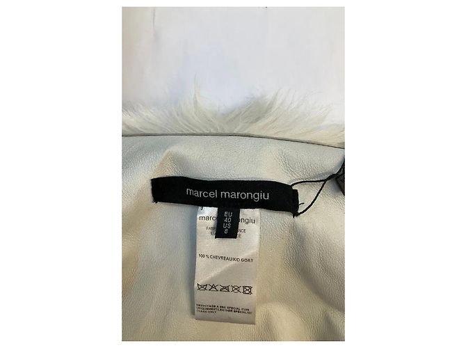 Autre Marque Abrigo de piel blanco Other Brand - vista 5
