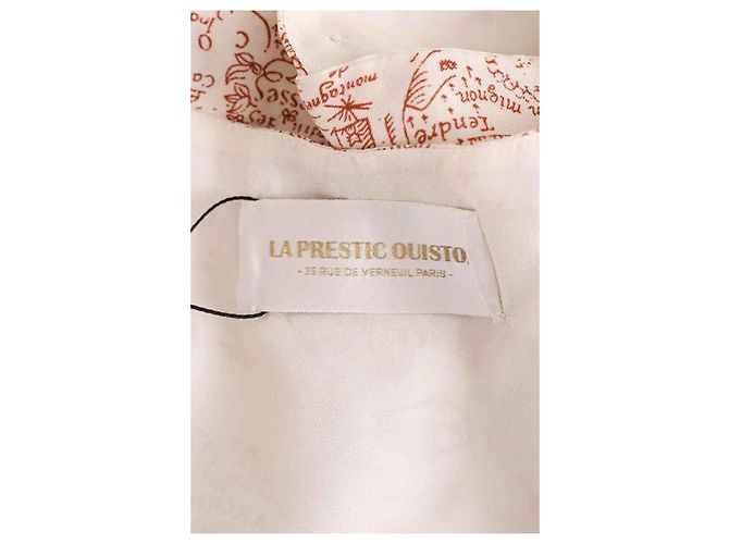 Top senza maniche in seta beige La Prestic Ouiston - vista 5