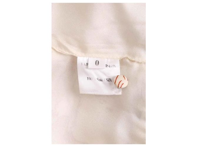 Top senza maniche in seta beige La Prestic Ouiston - vista 6