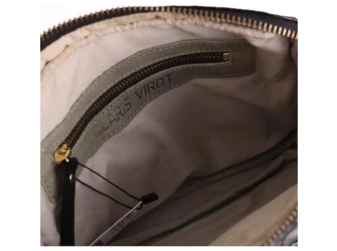 Pochette Claris Virot in pelle esotica nera Nero - vista 4