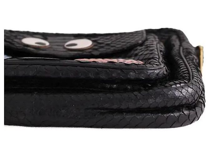 Pochette Claris Virot in pelle esotica nera Nero - vista 5