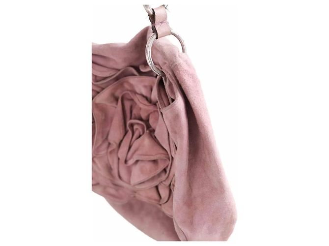 Borsa a mano Yves Saint Laurent rosa in camoscio - vista 3