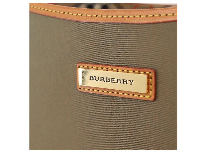 Borsa a tracolla BURBERRY Canvas Beige Gold Tone Auth ka6461 - vista 17