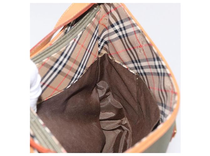Borsa a tracolla BURBERRY Canvas Beige Gold Tone Auth ka6461 - vista 23