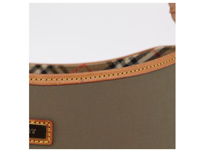 Borsa a tracolla BURBERRY Canvas Beige Gold Tone Auth ka6461 - vista 3