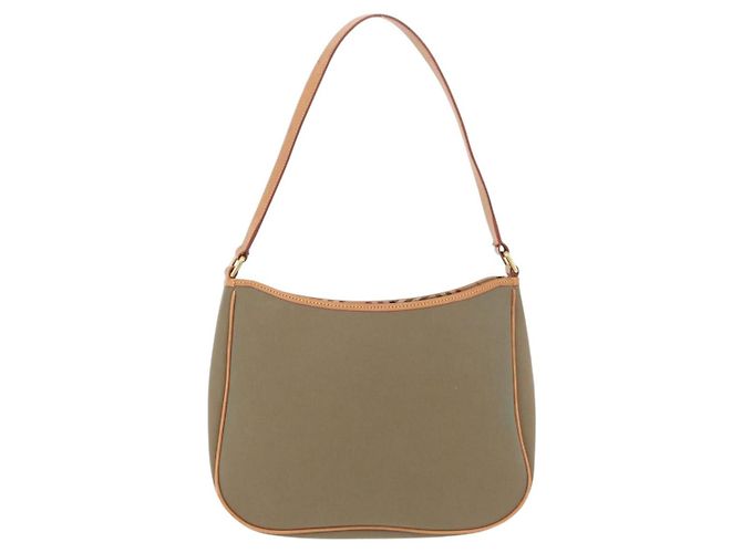 Borsa a tracolla BURBERRY Canvas Beige Gold Tone Auth ka6461 - vista 4