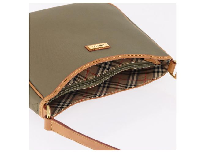Borsa a tracolla BURBERRY Canvas Beige Gold Tone Auth ka6461 - vista 7