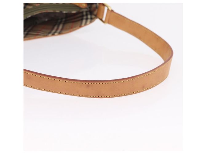 Borsa a tracolla BURBERRY Canvas Beige Gold Tone Auth ka6461 - vista 8
