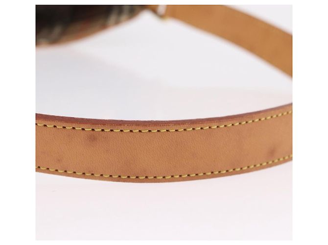 Borsa a tracolla BURBERRY Canvas Beige Gold Tone Auth ka6461 - vista 9