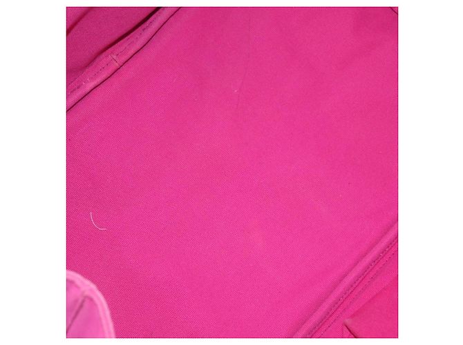 Bolso de mano PRADA Canapa L Canvas Rosa Oro Auth 206733A Dorado - vista 17