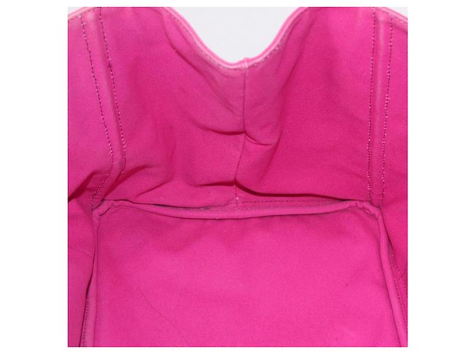 Bolso de mano PRADA Canapa L Canvas Rosa Oro Auth 206733A Dorado - vista 18