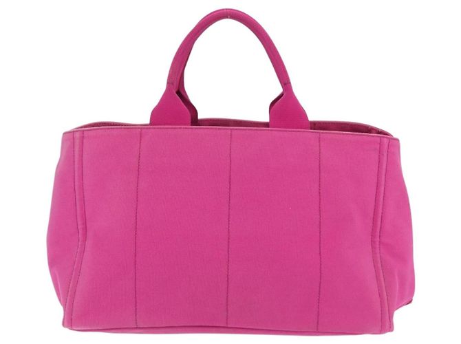 Bolso de mano PRADA Canapa L Canvas Rosa Oro Auth 206733A Dorado - vista 3