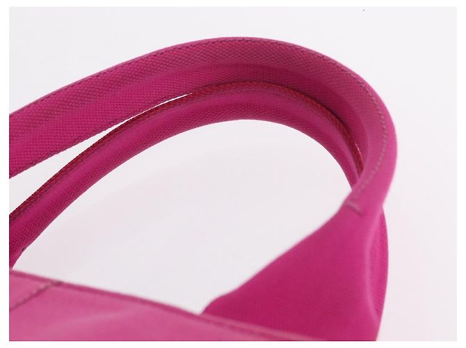 Bolso de mano PRADA Canapa L Canvas Rosa Oro Auth 206733A Dorado - vista 9