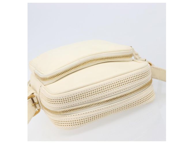 Borsa LOUIS VUITTON Cuir Bequia Trotteur MM Leather White M95359 LV Auth 205951 Bianco - vista 14
