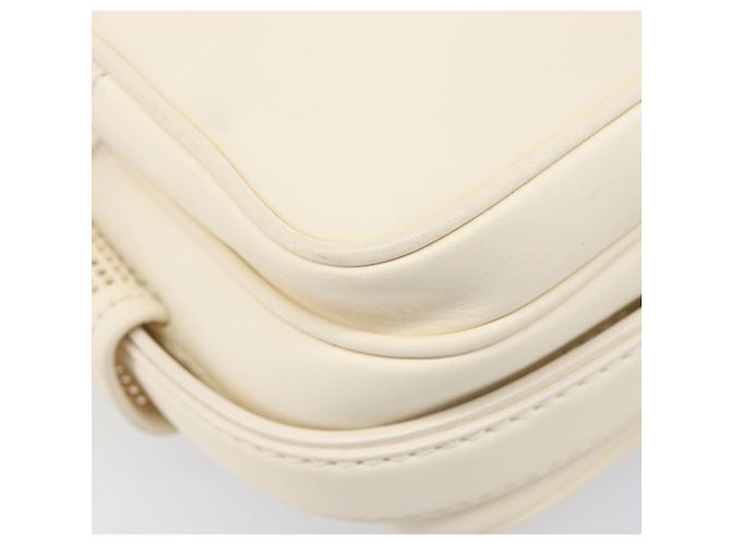 Borsa LOUIS VUITTON Cuir Bequia Trotteur MM Leather White M95359 LV Auth 205951 Bianco - vista 18