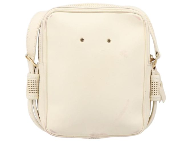 Borsa LOUIS VUITTON Cuir Bequia Trotteur MM Leather White M95359 LV Auth 205951 Bianco - vista 2
