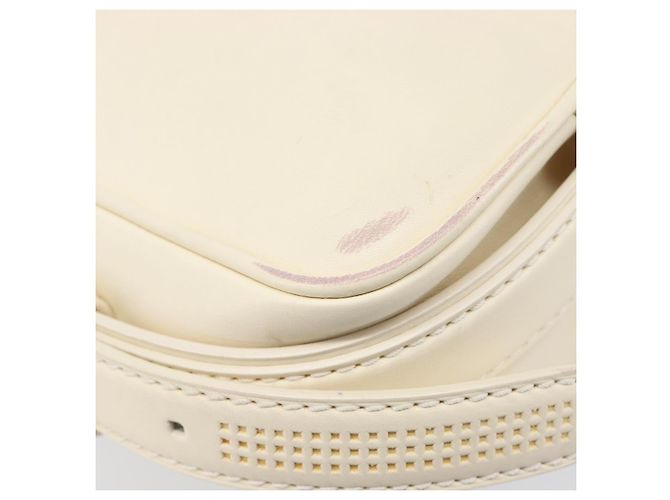 Borsa LOUIS VUITTON Cuir Bequia Trotteur MM Leather White M95359 LV Auth 205951 Bianco - vista 20