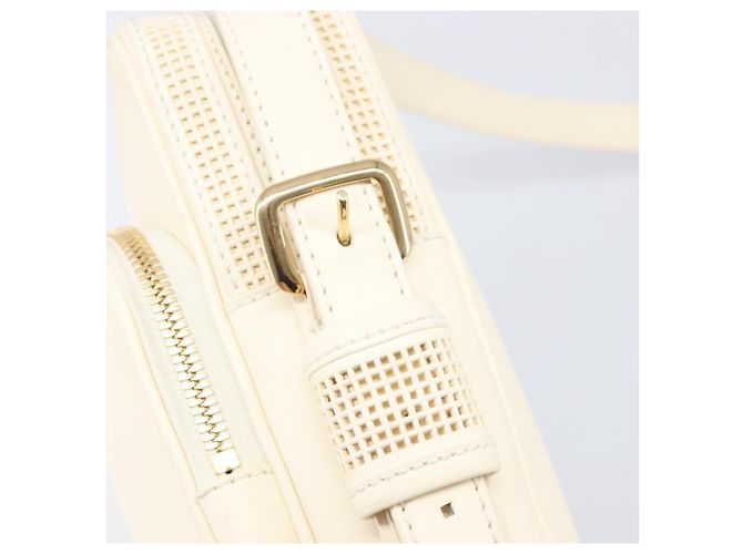 Borsa LOUIS VUITTON Cuir Bequia Trotteur MM Leather White M95359 LV Auth 205951 Bianco - vista 21