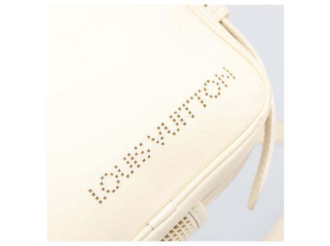 Borsa LOUIS VUITTON Cuir Bequia Trotteur MM Leather White M95359 LV Auth 205951 Bianco - vista 22
