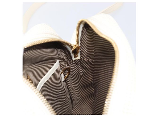 Borsa LOUIS VUITTON Cuir Bequia Trotteur MM Leather White M95359 LV Auth 205951 Bianco - vista 25