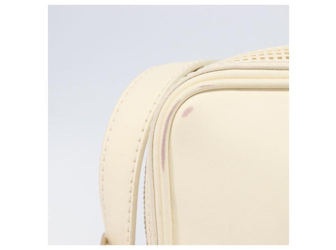 Borsa LOUIS VUITTON Cuir Bequia Trotteur MM Leather White M95359 LV Auth 205951 Bianco - vista 4