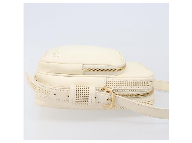 Borsa LOUIS VUITTON Cuir Bequia Trotteur MM Leather White M95359 LV Auth 205951 Bianco - vista 5