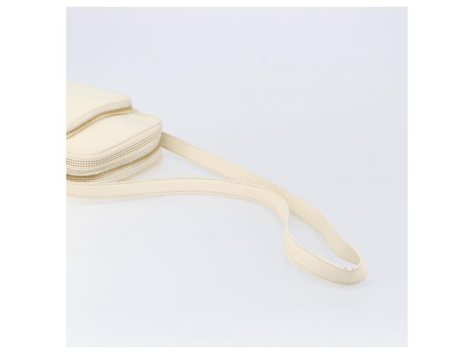Borsa LOUIS VUITTON Cuir Bequia Trotteur MM Leather White M95359 LV Auth 205951 Bianco - vista 8