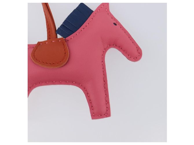 Hermès HERMES Rodeo PM Charm Leather Pink Navy Auth LN101M Navy blue - view 10