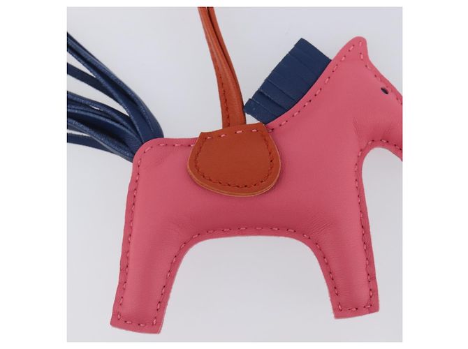 Hermès HERMES Rodeo PM Charm Leather Pink Navy Auth LN101M Navy blue - view 11