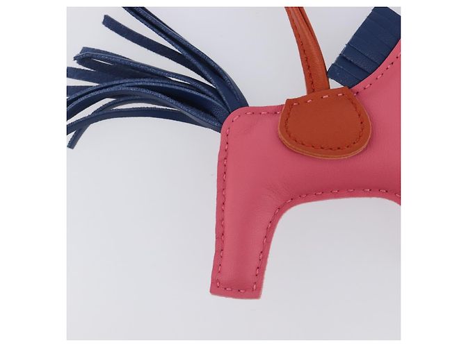 Hermès HERMES Rodeo PM Charm Leather Pink Navy Auth LN101M Navy blue - view 12