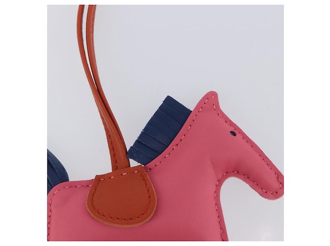 Hermès HERMES Rodeo PM Charm Leather Pink Navy Auth LN101M Navy blue - view 14