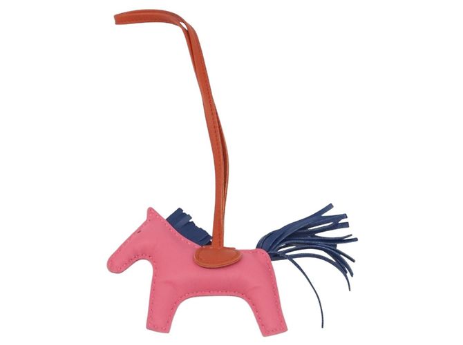 Hermès HERMES Rodeo PM Charm Leather Pink Navy Auth LN101M Navy blue - view 2