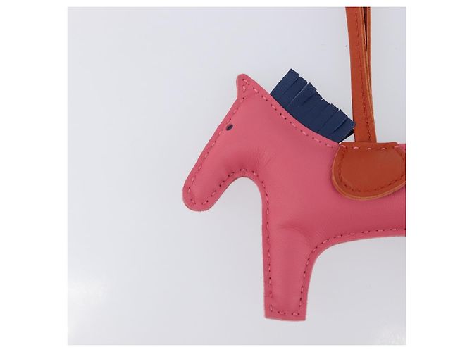 Hermès HERMES Rodeo PM Charm Leather Pink Navy Auth LN101M Navy blue - view 3